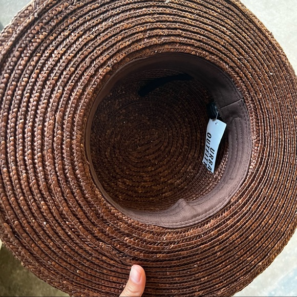 Urban Outfitters Wide Straw Brown Hat - Picture 3 of 5